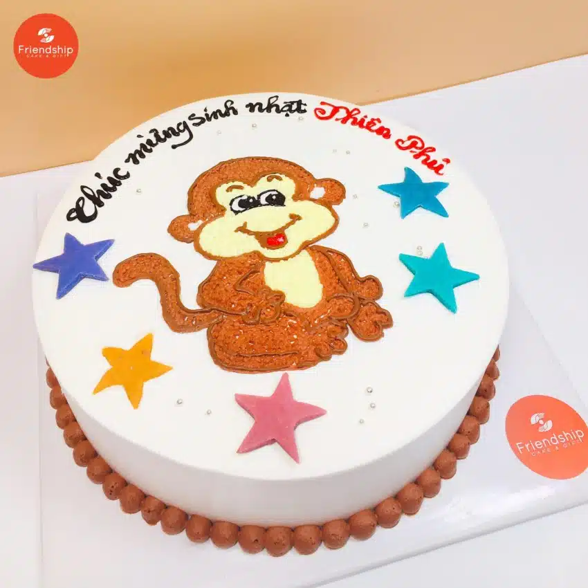 Bánh kem sinh nhật bé trai 3 tuổi Gia Huy tuổi chó fondant | vuatrangtri.vn